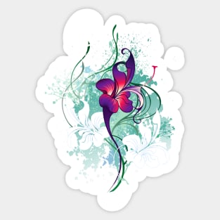 Purple flower ( Abstract flower ) Sticker